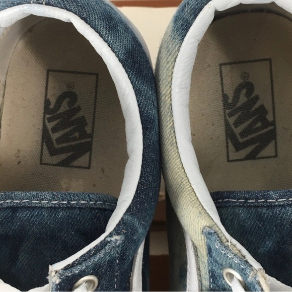Vans Old Skool Denim Acid Wash Lace-Up Skate Shoes - Sz Men’s 10.5/ Women’s 12 - Picture 9 of 9